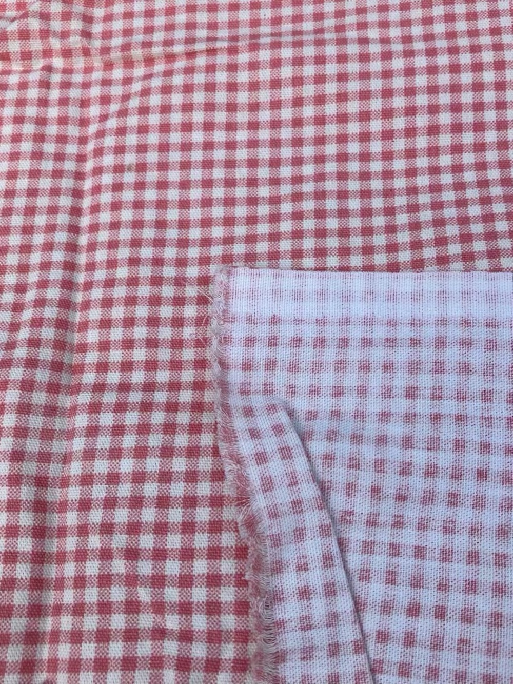 Red Gingham Check Fabric 1 Yd By 44”